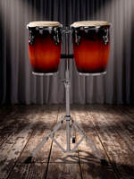 Professional Mini Conga Drum Set with Heavy Duty Stand Hand Percussion Latin Bongo Drums for Adults Kids Beginners
