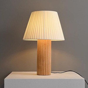 Lampe de table en tissu de style japonais minimaliste, E27 LED 220V, commande par interrupteur, pour salon, chambre à coucher, canapé, chevet - Product Image 1