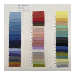 قماش A131 عالي الجودة ناعم يشبه الكتان مصنوع من مزيج البوليستر والرايون مضاد للكهرباء الساكنة وعازل للضوء لملابس الفتيات والسترات والفساتين - Product Image 1