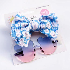 Accesorios para el Cabello de Moda Infantil, Gafas de Sol con Diseño de <span class=keywords><strong>Mickey</strong></span> Mouse, Montura Degradada sin Marco, Protección UV, Diadema de Plástico/Resina - Product Image 4