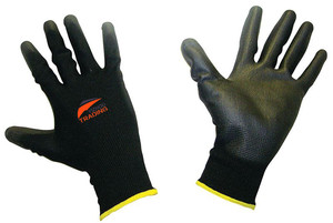 Penjualan terlaris 2025 13 Gauge poliester Shell dengan hitam PU dilapisi murah sarung tangan kerja - Product Image 5