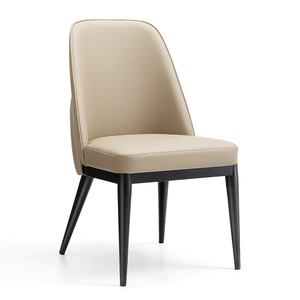 ยอดนิยมที่ทันสมัยขาโลหะสีดําโรงแรมหรูหราหนังหุ้มห้องรับประทานอาหารเก้าอี้รับประทานอาหาร - Product Image 1