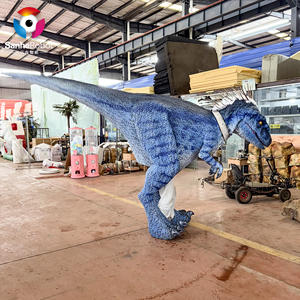 زي رابتور متحرك أزرق-نسيج واقعي ، مفاصل متحركة وتصميم تفاعلي لعروض وأحداث الملاهي - Product Image 3