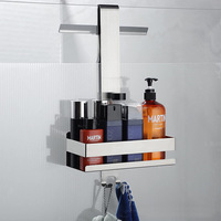 Porte-serviettes mural moderne en acier inoxydable 304 sculpté, à un seul niveau, écologique, sans perçage, pour salle de bain