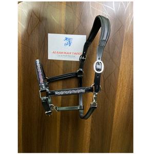 Cuero genuino Caballo Doma Halter Equino Cristal Bling Múltiples Tamaños Disponibles - Product Image 3