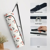 Sac de transport pour tapis de yoga à motif de fruits, imperméable, portable, avec bandoulière, sac de rangement pour le sport