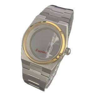 นาฬิกาข้อมือผู้ชายสไตล์เรียบง่ายทันสมัย ขนาด 40 มม. ตัวเรือนสแตนเลสสตีล หน้าปัดสีทองแบบคลาสสิก  พร้อมอุปกรณ์เสริมสายและตัวเรือนที่ปรับแต่งได้ - Product Image 6