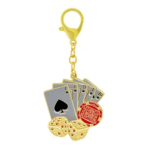 Winning Hand Wealth keychain w Poker Dice