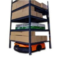 Chariot robotisé AGV AMR à étagères en acier robuste à 3 niveaux pour entrepôt, système de stockage de véhicules à guidage automatique