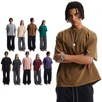 Pakaian Pria |   Kaos Katun Murni Bernapas Model Distressed Washed Trendy Terbaru 2026 untuk Pasangan (Pendek)