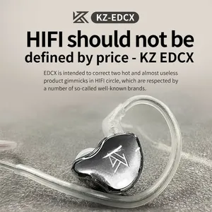 KZ EDCX HiFi Bass Music Earbuds Wired Earphones In Ear Monitor Headphones Sport Noise Cancelling Gaming Headset With Microphone