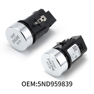 ปุ่มสตาร์ทแบบไร้กุญแจสำหรับรถยนต์ Volkswagen Tiguan รุ่น 5ND959839 วัสดุ ABS เชื่อมต่อแบบมีสาย - Product Image 5