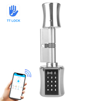 Serrure à cylindre Euro-profil intelligente avec application TTLock pour portes en bois et en acier, stockage de cartes mémoire Cloud, Wi-Fi, certifiée CE/FCC
