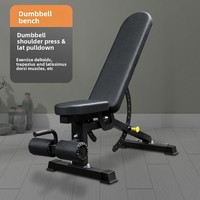 Banc de fitness pliable multifonctionnel pour les sit-ups et les press d'haltères avec réglage plat et incliné pour salle de sport commerciale