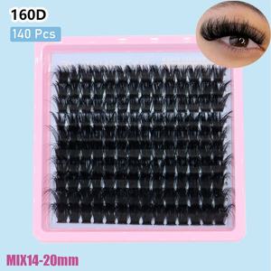 Pestañas Postizas en Racimo, Estilo Wispy y Fluffy, para Extensión de Pestañas, Volumen Completo, Segmentadas, 100 Piezas, Adhesivo Termofusible, Marca Privada al por Mayor - Product Image 4