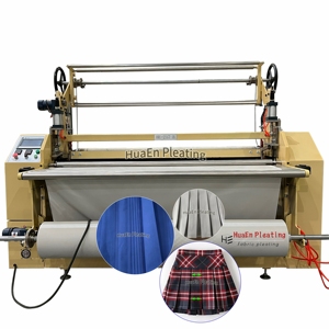 Machine à plisser HuaEn HE-217-B pour tissu, nouvelle utilisation domestique et usine de fabrication pour le plissage des tissus - Product Image 1