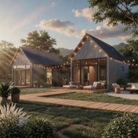 Bâtiments préfabriqués en acier ignifugés, structure de villa modulaire, maison préfabriquée à 2 chambres avec maison conteneur portable