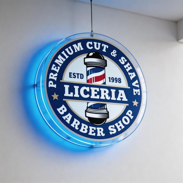 Custom LED Neon Sign for Barber Shop 3D Logo Light Sign Personalized Neon Logo Dimmable Business Advertising Store Decoration