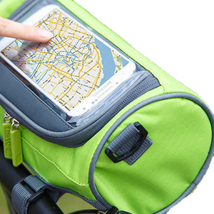 Sac de <span class=keywords><strong>selle</strong></span> étanche à tube sur cadre pour vélo avec support de téléphone à écran tactile accessoire de pochette de cyclisme - Product Image 5