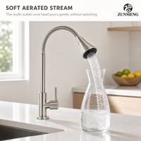 Robinet de cuisine moderne à poser sur comptoir, eau froide uniquement, en zinc, rotatif à 360 degrés, pour hôtel, vente en gros