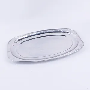 Foil Trays Large Oval Tray Large Disposable Platter Turkey Fish Grilling Roasting Aluminum Foil Pan