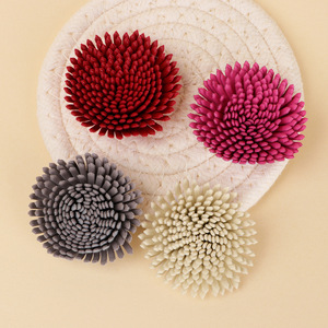 Handmade Embossed Microfiber Flower Decor Camellia Pattern For Clothing <b>Bags</b> Shoes <b>Accessories</b> DIY Craft Wholesale - Product Image 2