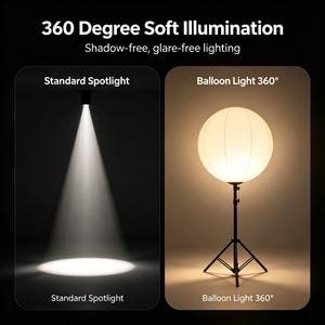 Tour d'éclairage gonflable télescopique d'extérieur pour mariage, fête, camping, événement, tournage de films, avec ballon lumineux LED et trépied - Product Image 3