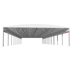 Plato Electric Sliding Awning Galvanized Steel Pipe PVC <b>Tarpaulin</b> <b>Waterproof</b> For Factory Warehouse Outdoor Use - Product Image 1