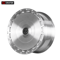 Jantes forgées CF 20 pouces 5x100 pour voitures particulières, compatibles Ghost Phantom, finition argent brossé, design intégral.