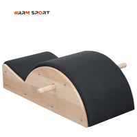 Correcteur de posture en bois d'érable avec revêtement en cuir PU pour le remodelage corporel et la correction de la posture, idéal pour les studios de Pilates, personnalisable avec logo, vente en gros ODM
