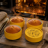 Boîte d'emballage cylindrique en carton kraft personnalisée avec logo, de qualité alimentaire, résistante au four, pour gâteaux basques, desserts, bonbons et cheesecakes