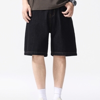 Hommes Confortable Meilleure Vente Chaude Été Style Vintage Taille Haute Droite En Gros Casual Wear Denim Shorts Jeans