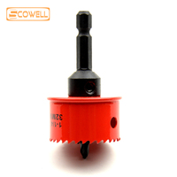 Scie cloche bimétallique à paroi mince avec tige hexagonale de 1/4 pouce, pour profilés en aluminium, portes et fenêtres en aluminium