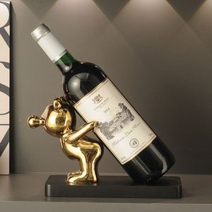 European Long Earrs Rabbit Bear Sculpture Art Decoration Minimalist Design Exhibition Hall Wine <b>Cabinet</b> Handicraft Ornament - Product Image 3