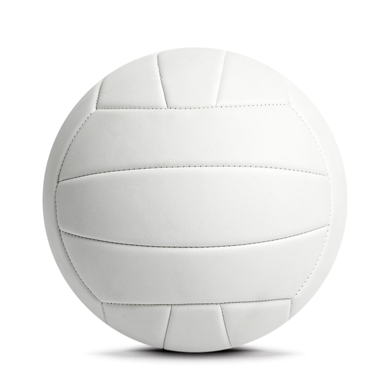 Blank All White Soft PVC Leather Volleyball Ball, Plain Machine-sewn Volleyball For Signatures