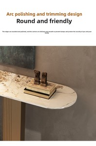 Đồ nội thất phòng khách Thiết kế bảng điều khiển với đá cẩm thạch hàng đầu bảng khách sạn bằng đá cẩm thạch trắng Bảng điều khiển hiện đại - Product Image 6