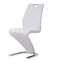 Meubles de salle à manger modernes nordiques chaise en cuir PU de luxe avec Banquet en forme de Z 2 pièces matériaux de velours en tissu léger de bureau