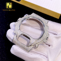 Lunette de Montre Moissanite Hip Hop Iced Out, Diamant Rond VVS Couleur D GRA Passe Testeur de Diamant, pour G-Shock DW6900