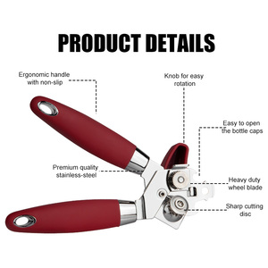 Đa chức năng nhà bếp Jar mở dễ dàng xoay núm cầm tay bia rượu vang Mở Chai thép không gỉ mịn cạnh Hướng dẫn sử dụng có thể mở - Product Image 2