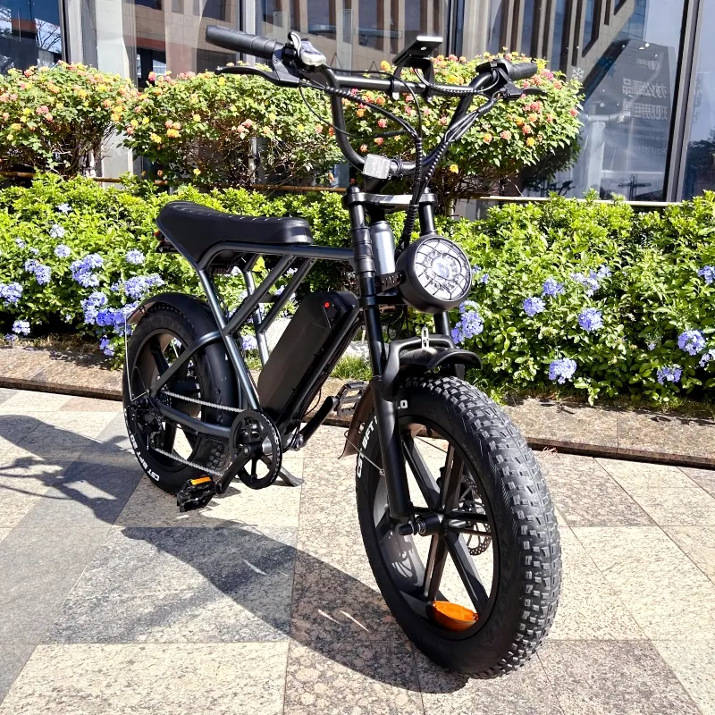 Bicicleta elétrica OUXI H9 1000 W 20 polegadas Pneu gordo 250 W 25 km/h 48 V Tubo de bicicleta elétrica Bateria UE/EUA/Armazém estoque V8 Fatbike