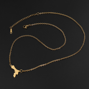 Collar de Cadena con Mapa de la Isla de Bonaire, Mar Caribe, en Acero Inoxidable, Chapado en Oro de 18K, Colgante de Bonaire, <span class=keywords><strong>Antillas</strong></span> Holandesas - Product Image 4