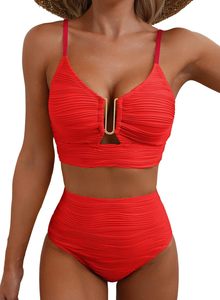Maillot de bain une pièce sexy pour femme, col en V, ajouré, en nylon et élasthanne, Monokini - Product Image 3