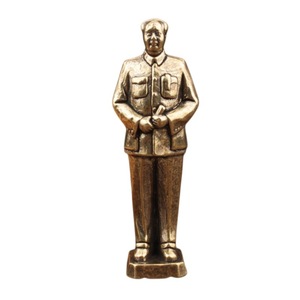 Figura de Latón Puro del Comisario Mao, Decoración para el Hogar, Adorno de Mesa, Escultura de Estilo Chino - Product Image 5