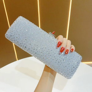 Bolsos de mano de noche de lujo con diamantes de imitación para mujer, bolso cruzado con cadena para mujer, bolsos de noche de <span class=keywords><strong>cristal</strong></span> de alta calidad - Product Image 1