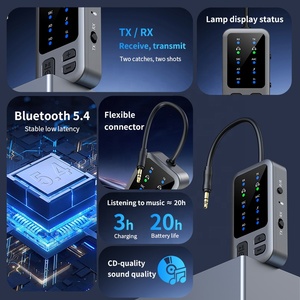 Receptor M3 para Avión, Auriculares, AirPod, Air Fly Pro, Múltiples Dispositivos, Entrada Dual para Automóvil, Transmisor Bluetooth Inalámbrico <span class=keywords><strong>Auxiliar</strong></span> - Product Image 5