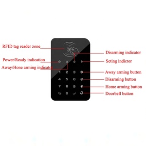 Nhà Máy Giá RF 433MHz Cảm Ứng Không Dây Mật Khẩu Bàn Phím Cho Tuya Hệ Thống Báo Động Hỗ Trợ Thẻ RFID Và Chuông Cửa Báo Chí - Product Image 3