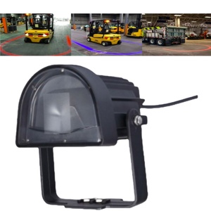 Lampe de signalisation de sécurité LED incurvée pour zone rouge de chariot élévateur industriel robuste, compatible avec les chariots Toyota, <span class=keywords><strong>Linde</strong></span>, Hyster - Product Image 1