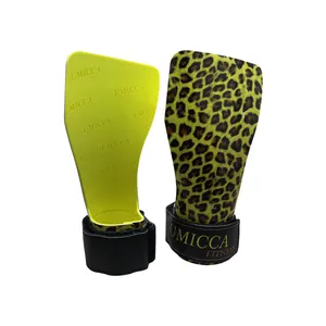 Umicca Gymnastic Grips Crystal Leopard Custom Heavy Duty Palm Protector Best Training Weight Lifting Grips Pads