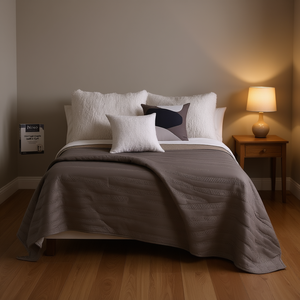 Edredón Novo Ultra Light Quilt Coffee 235x240 cm Reversible de Microfibra para Todas las Temporadas - Product Image 2