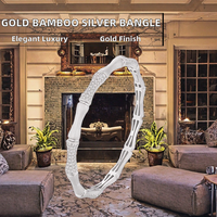 Neue MUONE Luxus-Armreifen im italienischen mittelalterlichen Stil, handgefertigt, gebürstetes Gold, Zirkonia, Bambusform, S925 Silber, für Damen, von Drittanbietern